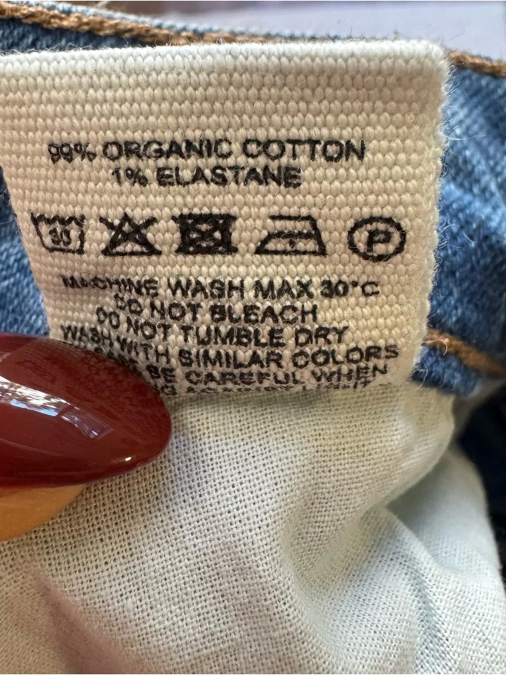 NWT Djerf Avenue Straight Jeans Mid Blue Size 27 - Picture 6 of 14